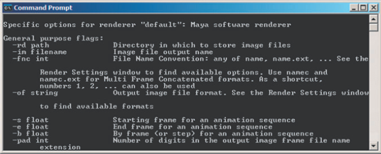 A portion of render Help, as shown in the Command Prompt window