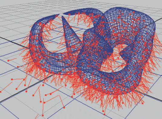 Map Visualizer points and direction lines representing photon hits