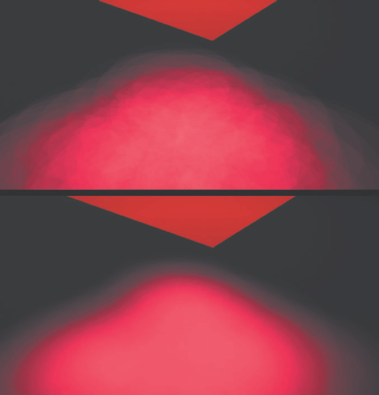 (Top) Box filter set to 1. (Bottom) Cone filter set to 1. This scene is included on the CD as caustic_filter.ma.