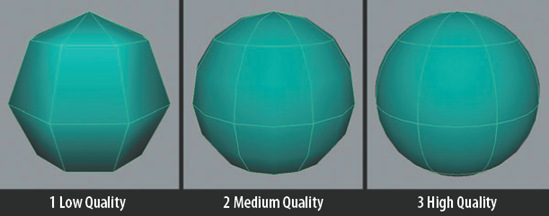 Maya's NURBS Display Quality settings