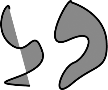 An open path (left) and a closed path (right) result in very different fills.