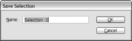 The Save Selection dialog box allows you to name and save a selection.