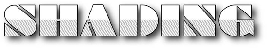 A line pattern applied to an object to create a shaded effect