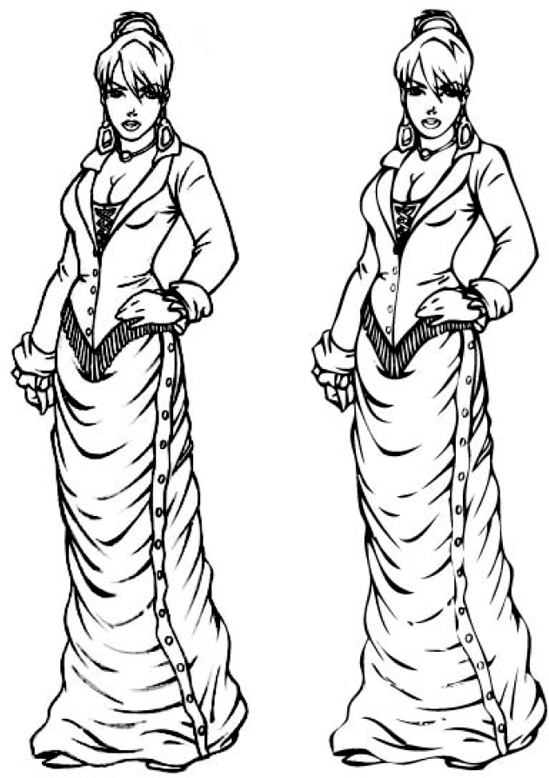 The left image is the raw imported bitmap, and the right image was traced using the Live Trace tool to produce a hand-drawn sketch appearance.