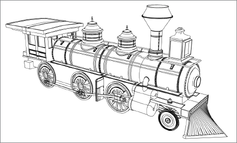 A schematic diagram of the finished model