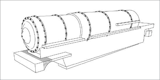 The schematic view of the boiler and undercarriage