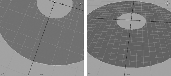 Notice the gaps between the outer NURBS circle and the outline.