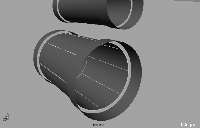 Select these isoparms to cut the top of the cylinder.