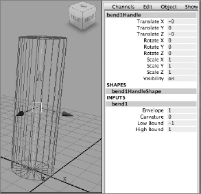 Creating the Bend deformer