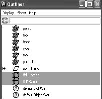 Select the lattice and base nodes.