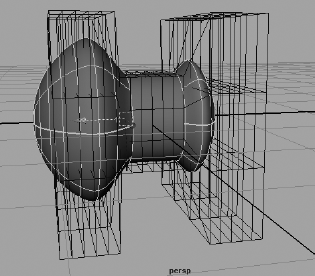 Squeezing the balloon through the pipe using a Lattice deformer