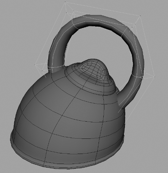 The kettle's handle