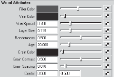 Set the Wood texture's attributes.