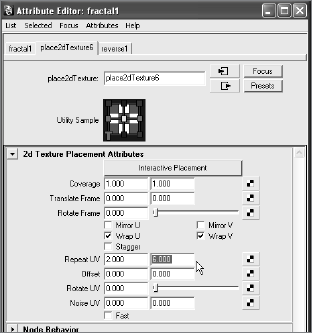 Set the repeat value for the fractal map.