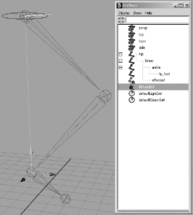 In Inverse Kinematics, the joints rotate in response to the IK handle's position.