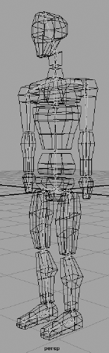 The full skeleton for the block man