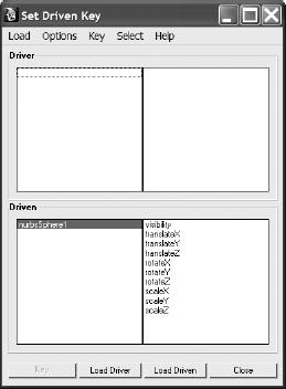 The Set Driven Key window