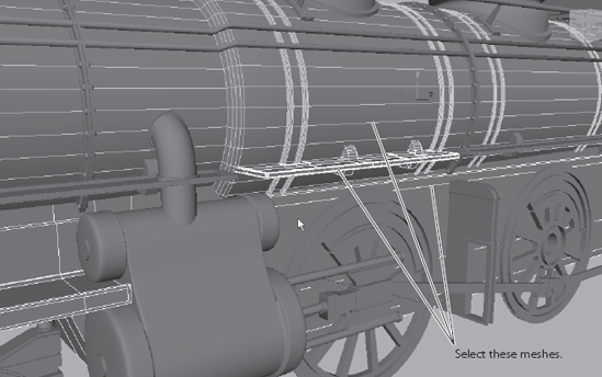 Select the meshes with which the nParticles will collide.