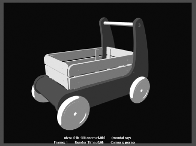 The wagon has Toon shaders for the fill color applied.