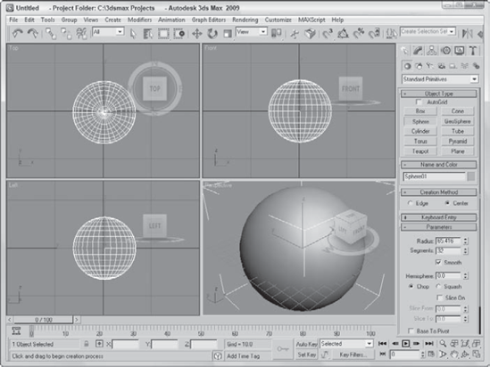 You can create primitive spheres easily by dragging in a viewport.