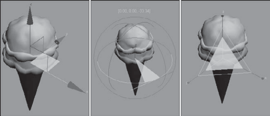 The Transform Gizmos let you constrain a transformation to a single axis or a plane.