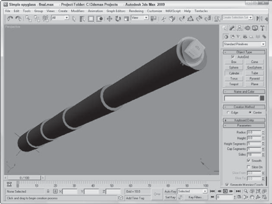 This spyglass object was created quickly and easily using the AutoGrid option.