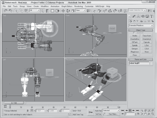 A perfectly symmetrical robot, compliments of the Mirror tool