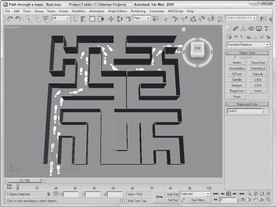 The Snapshot tool helps to build a set of footprints through a maze.