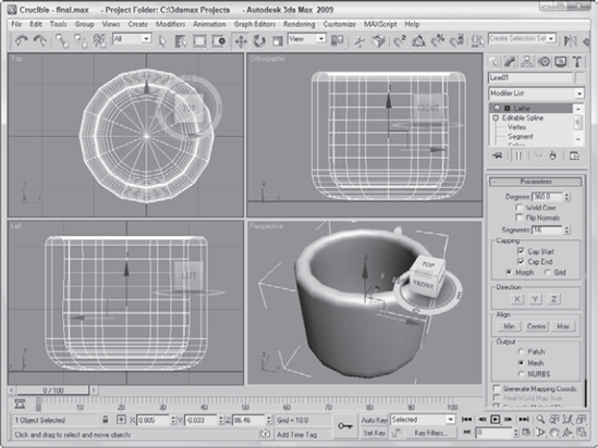 Lathing a simple profile can create a circular object.