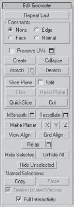 The Edit Geometry rollout includes many general-purpose editing features.