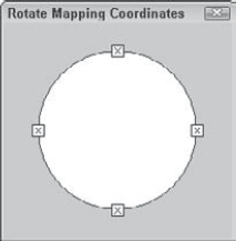 The Rotate Mapping Coordinates dialog box appears when you click the Rotate button in the Coordinates rollout.