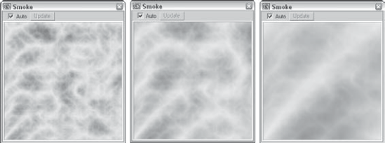 The Smoke map simulates the look of smoke when applied as opacity mapping.