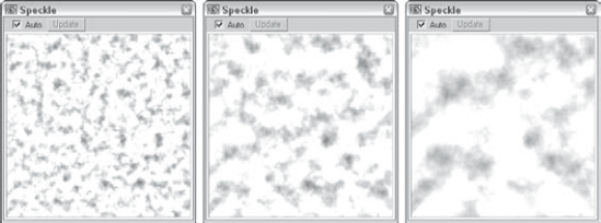 The Speckle map paints small random specks on the surface of an object.