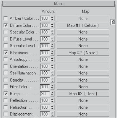 The Maps rollout can turn maps on or off.