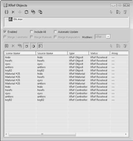 The XRef Objects dialog box lets you choose which files to look in for external objects.