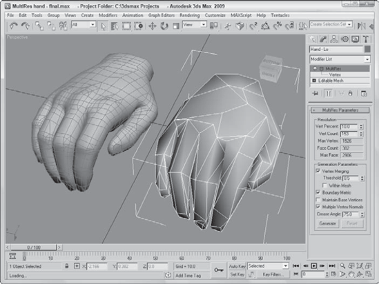 You can use the MultiRes modifier to dynamically dial back the complexity of a mesh.