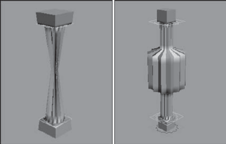 The Loft compound object deformation options: Bevel and Fit