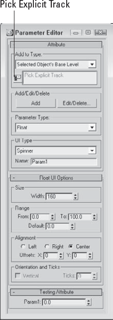 You can use the Parameter Editor dialog box to create custom parameters.