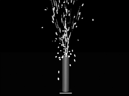 The Super Spray particle system is used to create fireworks sparks.