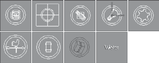 The gizmo icons for each of the reactor objects