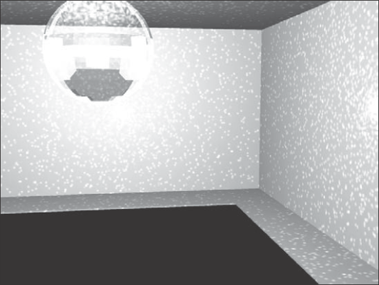 This disco ball simply reflects the caustic photons around the room.