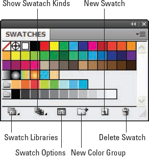 Choose colors from the Swatches panel.