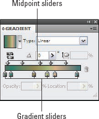 Control color from the Gradient panel.