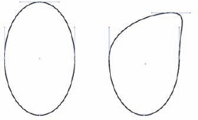 (Left) Original path. (Right) Path after you move the selected point with Direct Selection.