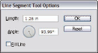 The Line Segment Tool Options dialog box.