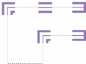 Start by creating a guideline with all five pattern positions.