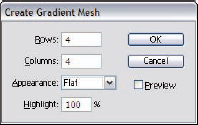 Set your Gradient Mesh here.