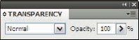 The Transparency panel.