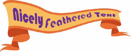 The word "feather" has been placed on its own layer and the layer has been given a Feather effect.