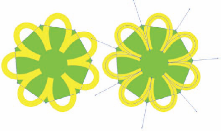 A live effect (left) and after Expand Appearance is applied (right).